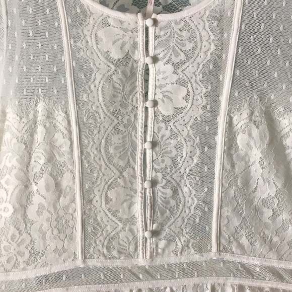 FREE PEOPLE BEAUTIFUL SHEER LACE TOP - Picture 13 of 16